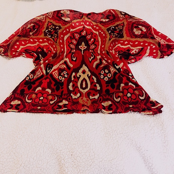 INC Petite S Overlay Blouse With Built In Tank Top - Picture 3 of 6